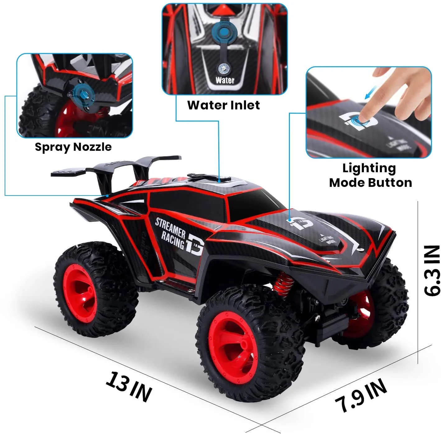 DEERC RC Cars 1/12 Remote Control Car 4WD Off Road Rock Crawler Monster Truck