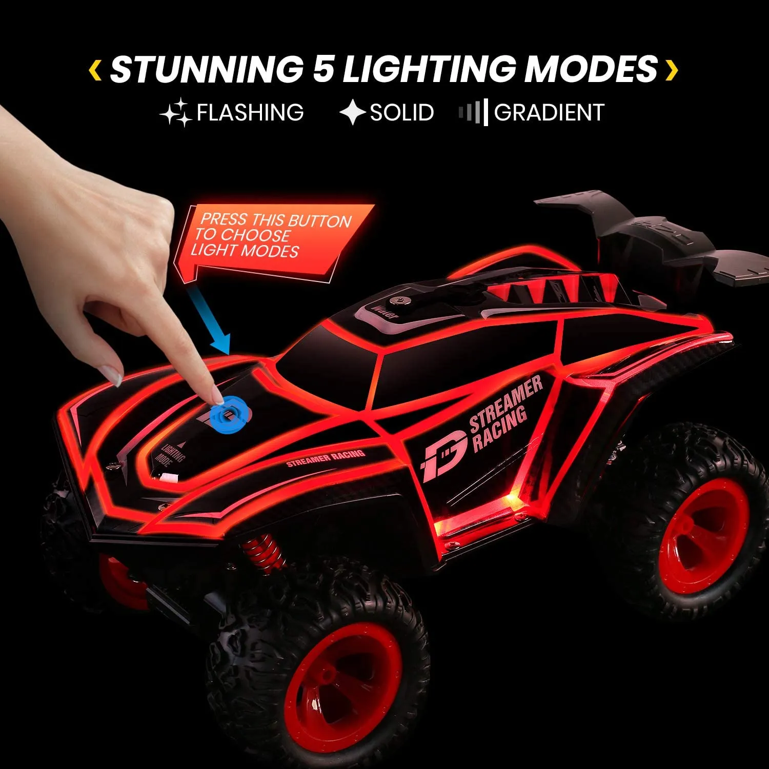 DEERC RC Cars 1/12 Remote Control Car 4WD Off Road Rock Crawler Monster Truck