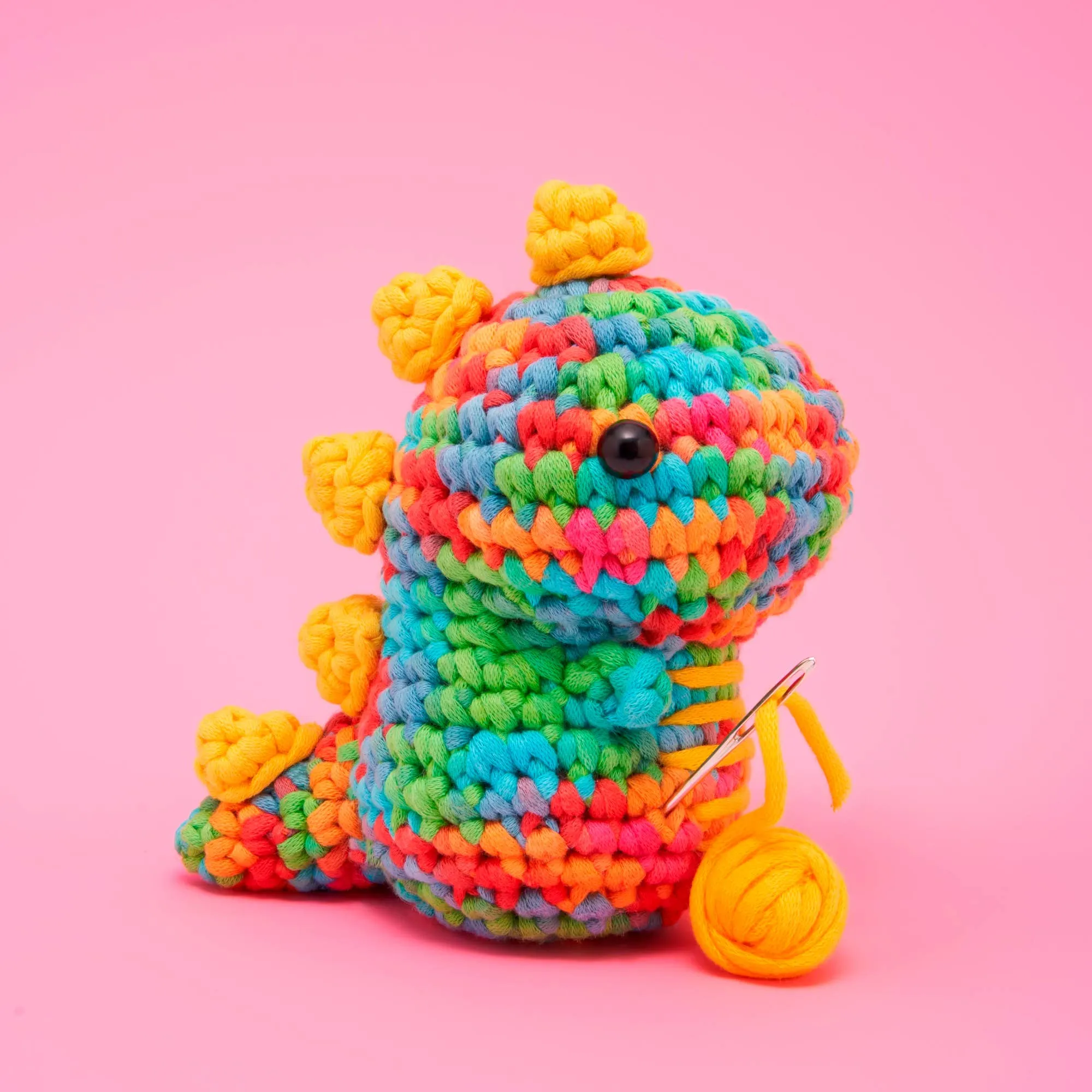 Disco Fred the Rainbow Dinosaur Beginner Crochet Kit