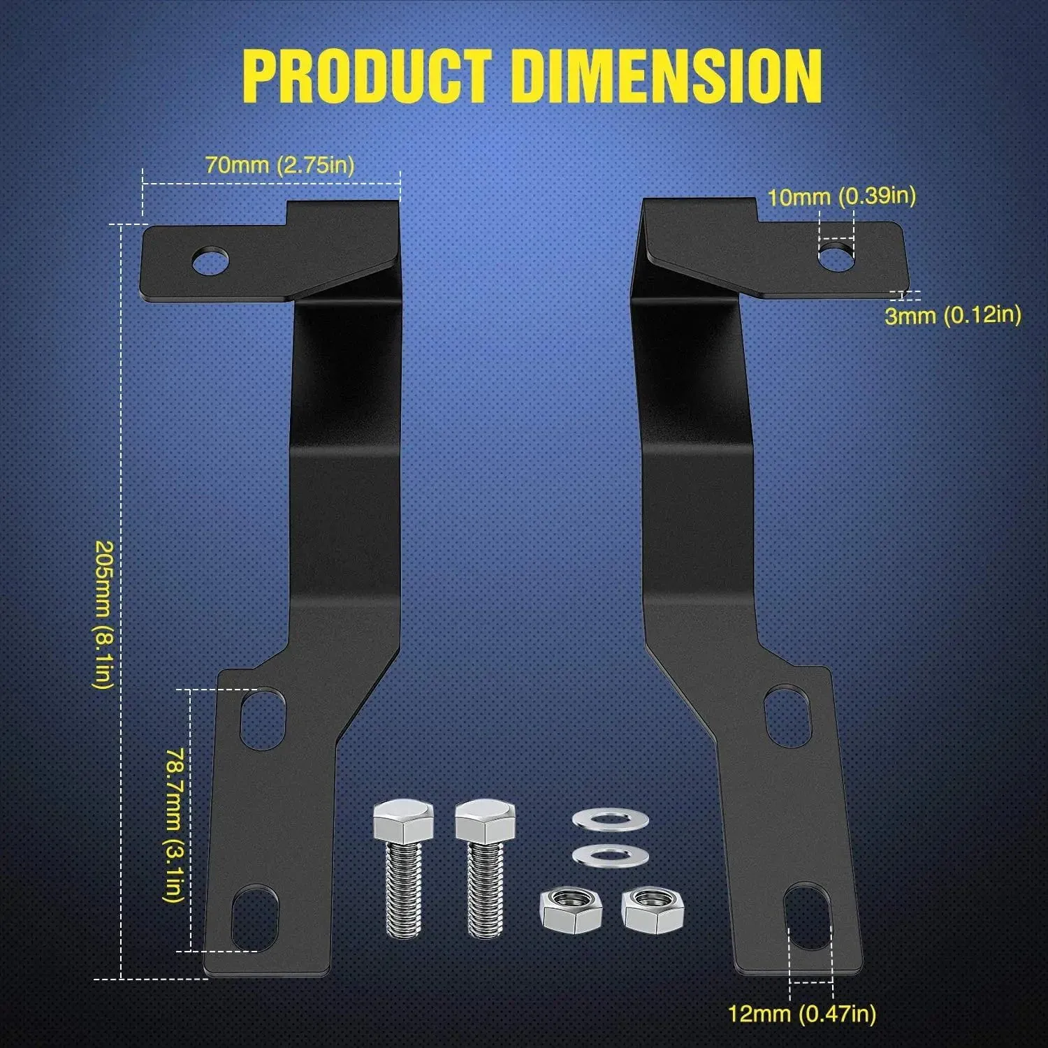 Ditch Light Hood Mounts For 2005-2015 2nd Gen Toyota Tacoma