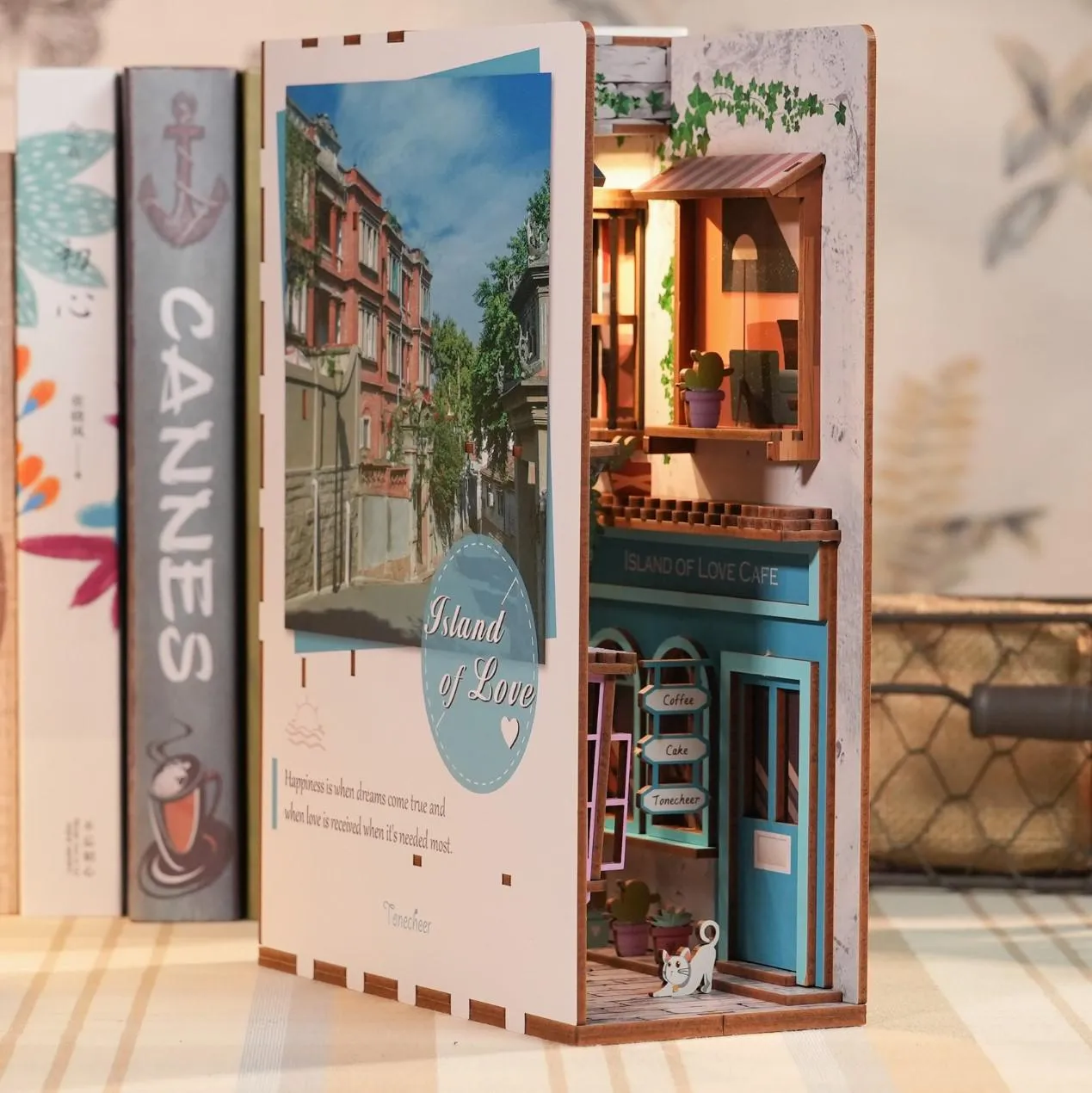 DIY Miniature House Book Nook Kit | Island of Love
