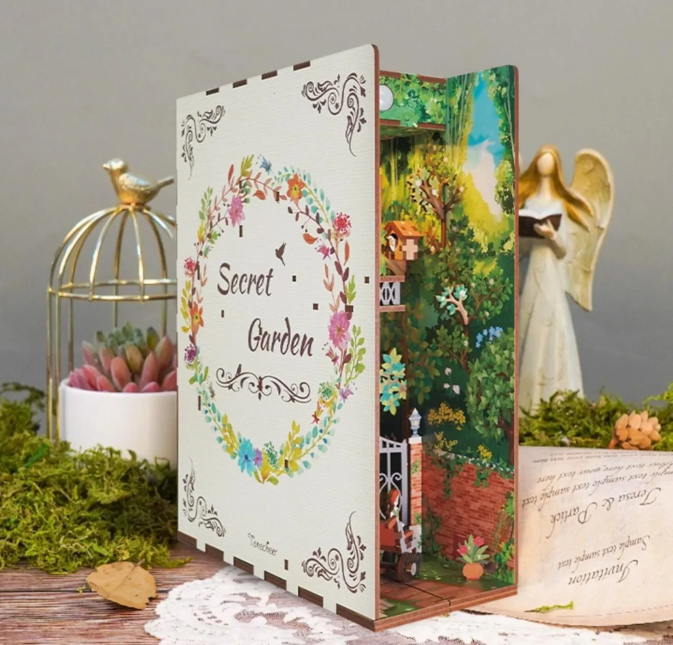 DIY Miniature House Book Nook Kit | Secret Garden