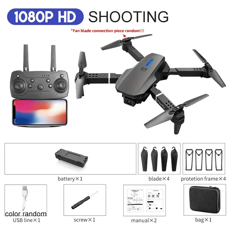 E88Pro RC Drone – Foldable 4K Professional with Wide-Angle Camera
