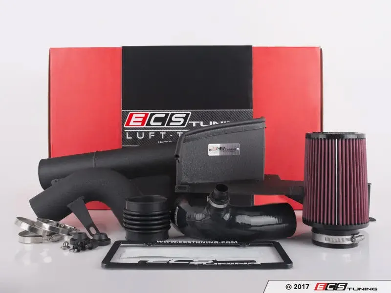 ECS TUNING - Luft-Technik Intake System - With Aluminum Heat Shield & Wrinkle Black Aluminum Tubes