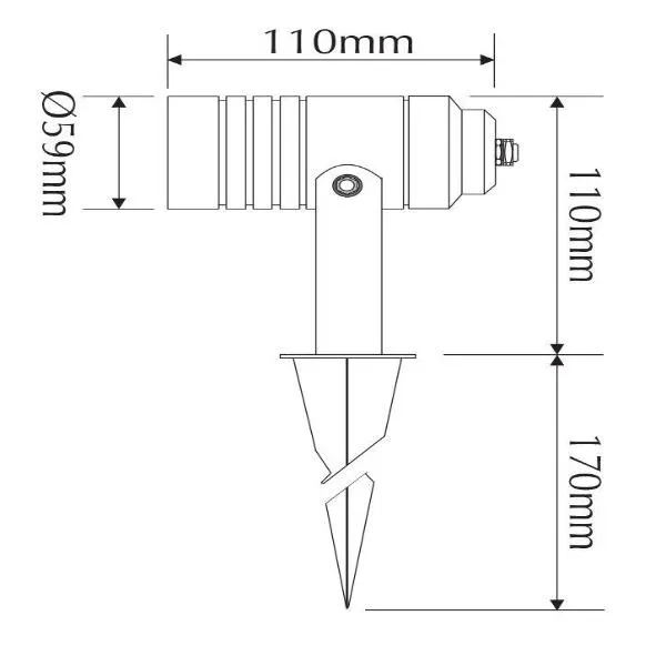 ELITE SPIKE LED Garden Spike Light 12v 6w 3000k/5000k in Anodised Aluminium
