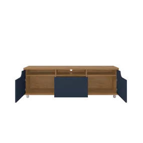 FB Jersey TV Stand L1800 x W385 x H502mm Cedar/Cobalt Blue #11083595 (No Warranty)