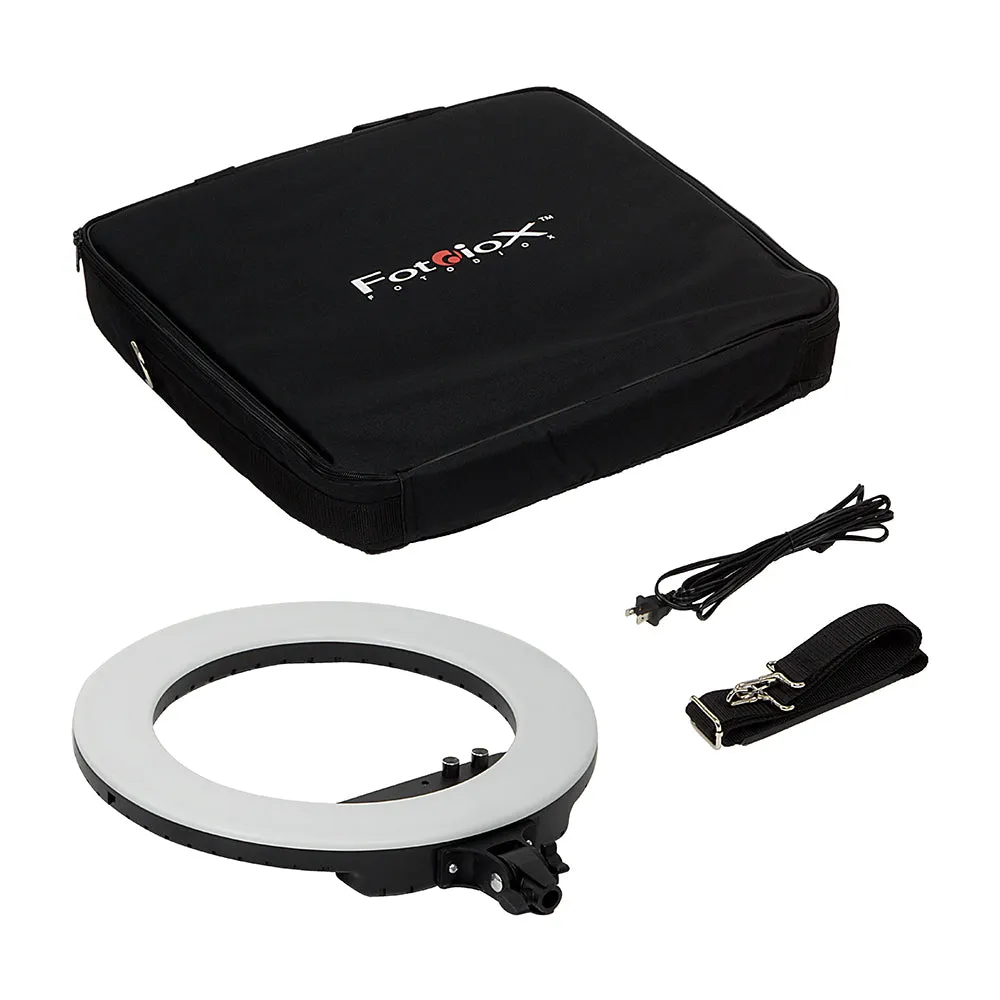 Fotodiox Selfie Starlite Vlog Light - 18in Bi-Color Dimmable LED Ring Light for Portrait, Photography, Makeup, YouTube, Live Streaming Video and more