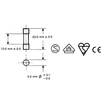 Fuse Set 100 pcs, 5 x 20 mm Slow