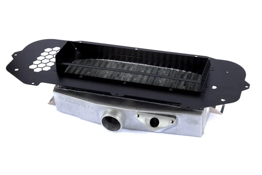 Grimmspeed Top Mount Intercooler Splitter - Subaru 04-05 WRX [w/OEM Scoop] - 093075