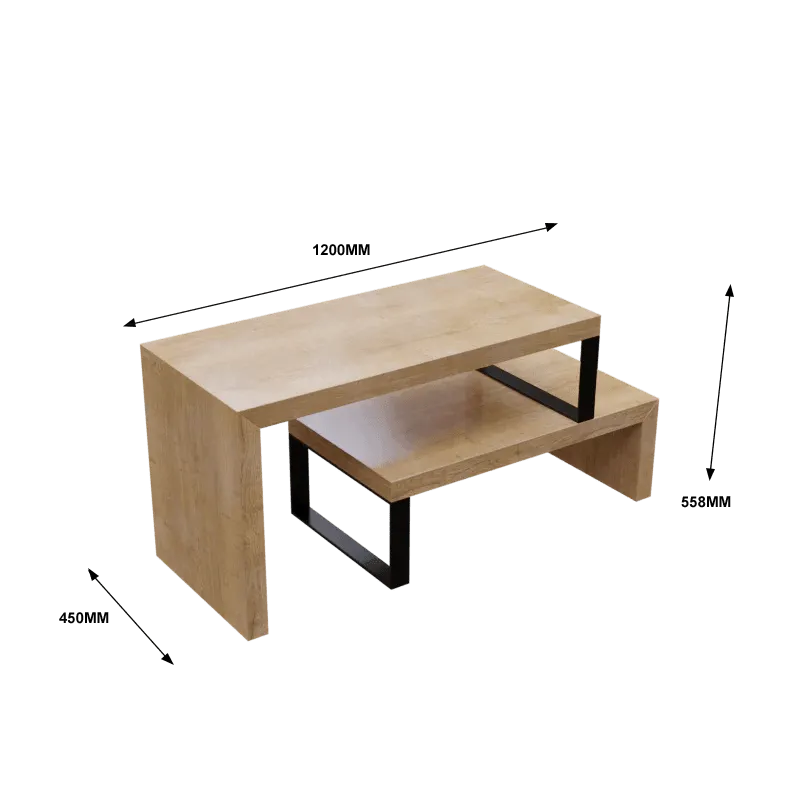 Hailey TV Unit in Small Size in Wooden Texture