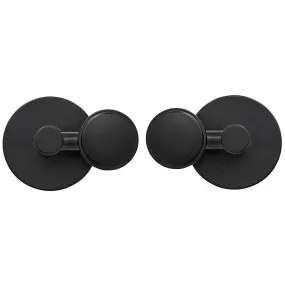Hamilton Hills Round Brushed Silver Pivot Mirror Hardware Tilting Anchors for Mirror