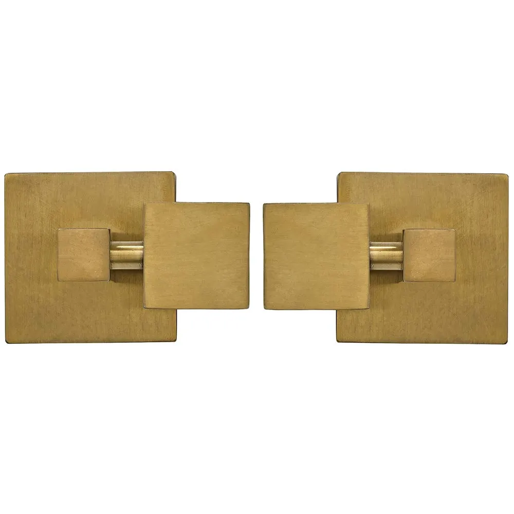 Hamilton Hills Square Polished Silver Pivot Mirror Hardware Tilting Anchors for Mirror