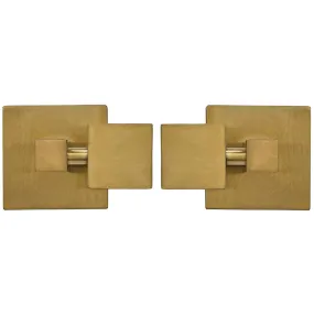 Hamilton Hills Square Polished Silver Pivot Mirror Hardware Tilting Anchors for Mirror