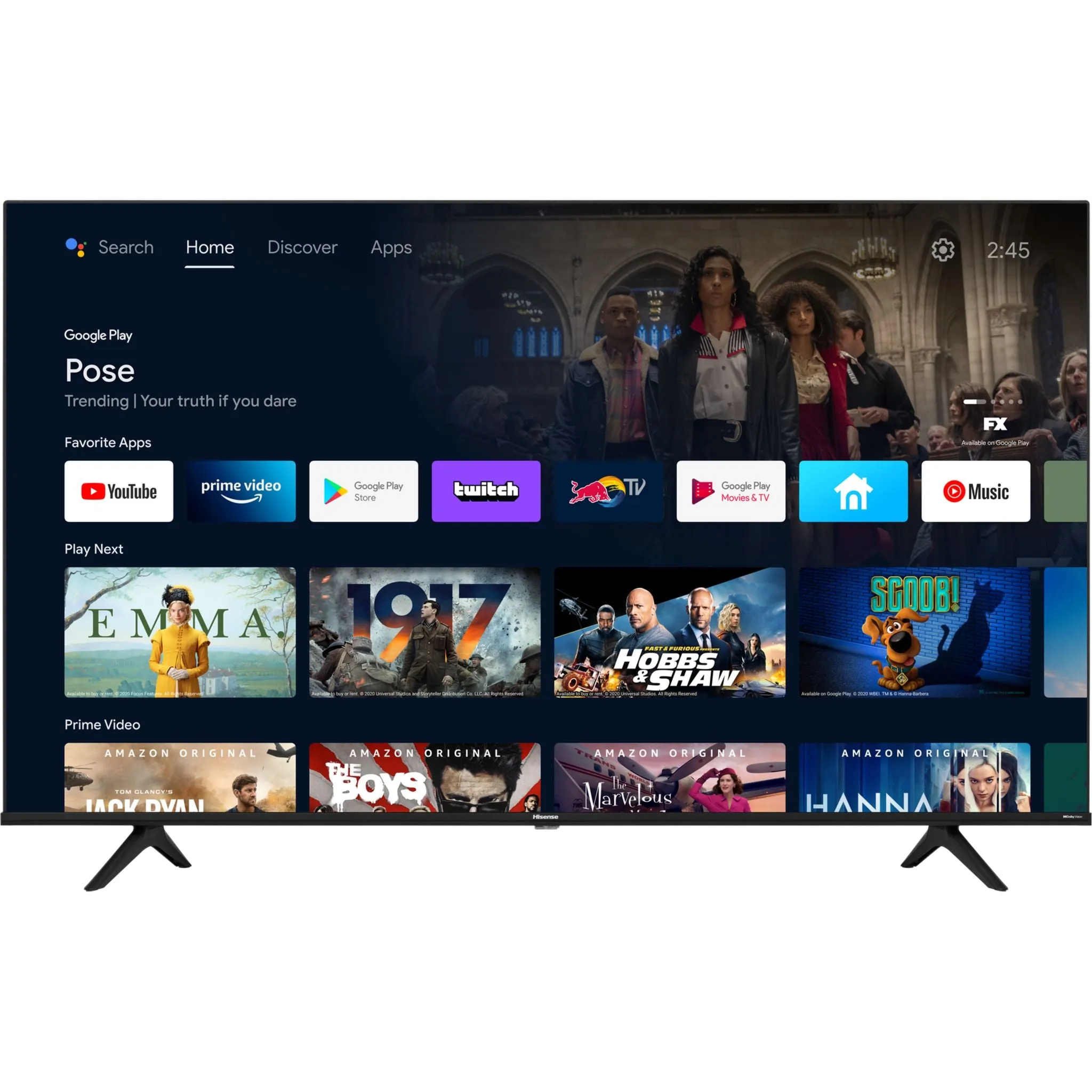 Hisense 55" 4K UHD SMART (55A68G) - Black