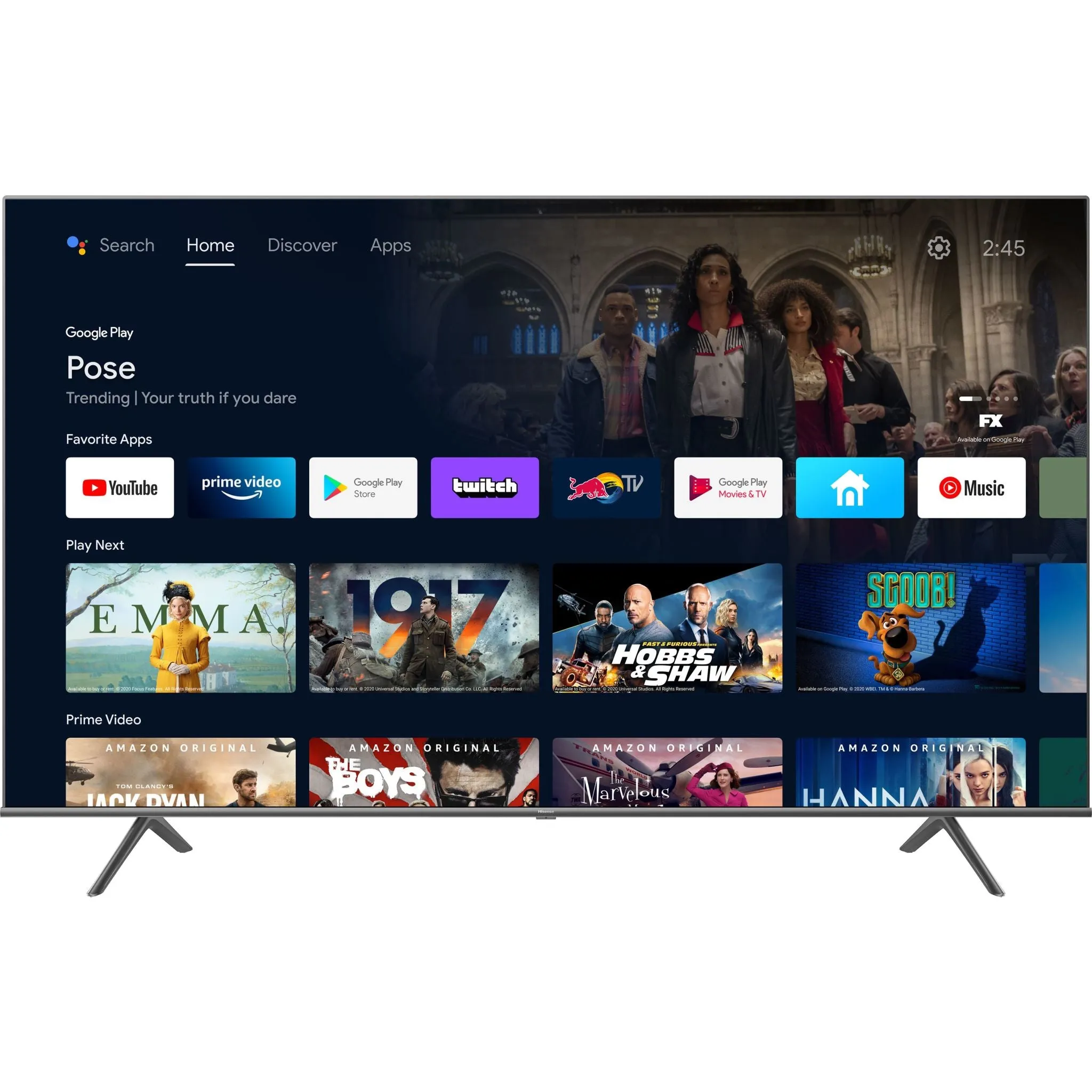 Hisense 65 QLED 4K Smart (65U68G) - Black
