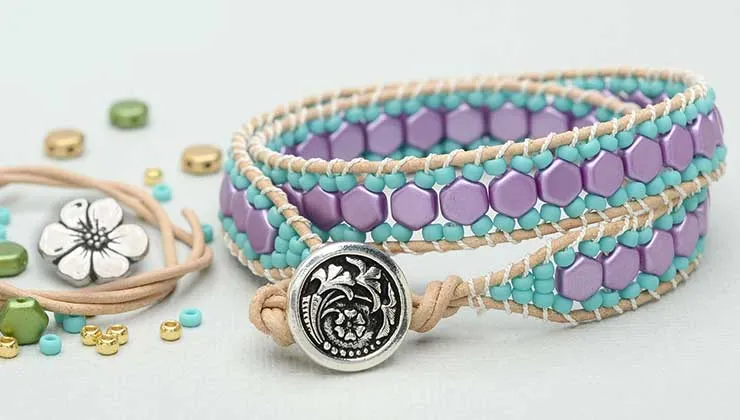 How to Make the Honeycomb Double Wrapped Loom Bracelet Kits by Beadaholique