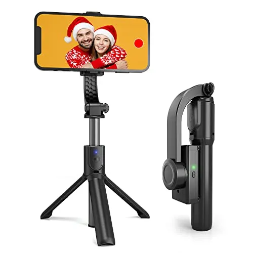 IKOMMI Gimbal Stabilizer for Smartphone Stabilizer Selfie Stick Tripod with Wireless Remote, 360° Automatic Rotation and Smart Gesture Switching, Suit for All Cell Phone