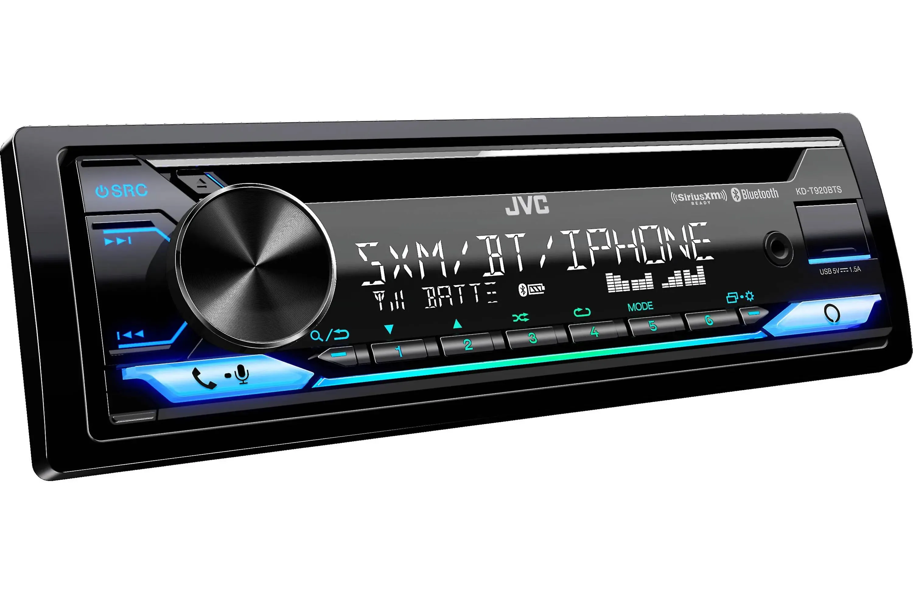 JVC KD-T920BTS Single DIN CD Receiver Bluetooth USB AM/FM XM Radio Car Stereo
