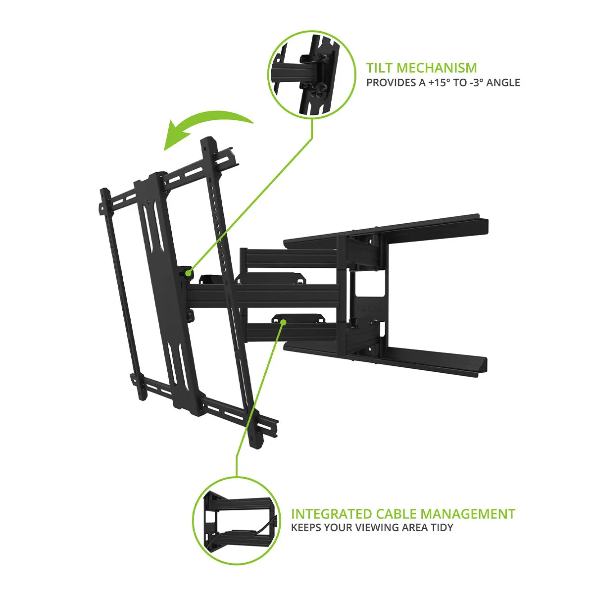 Kanto PDX700 Articulating Full Motion TV Mount for 42" - 100" TV