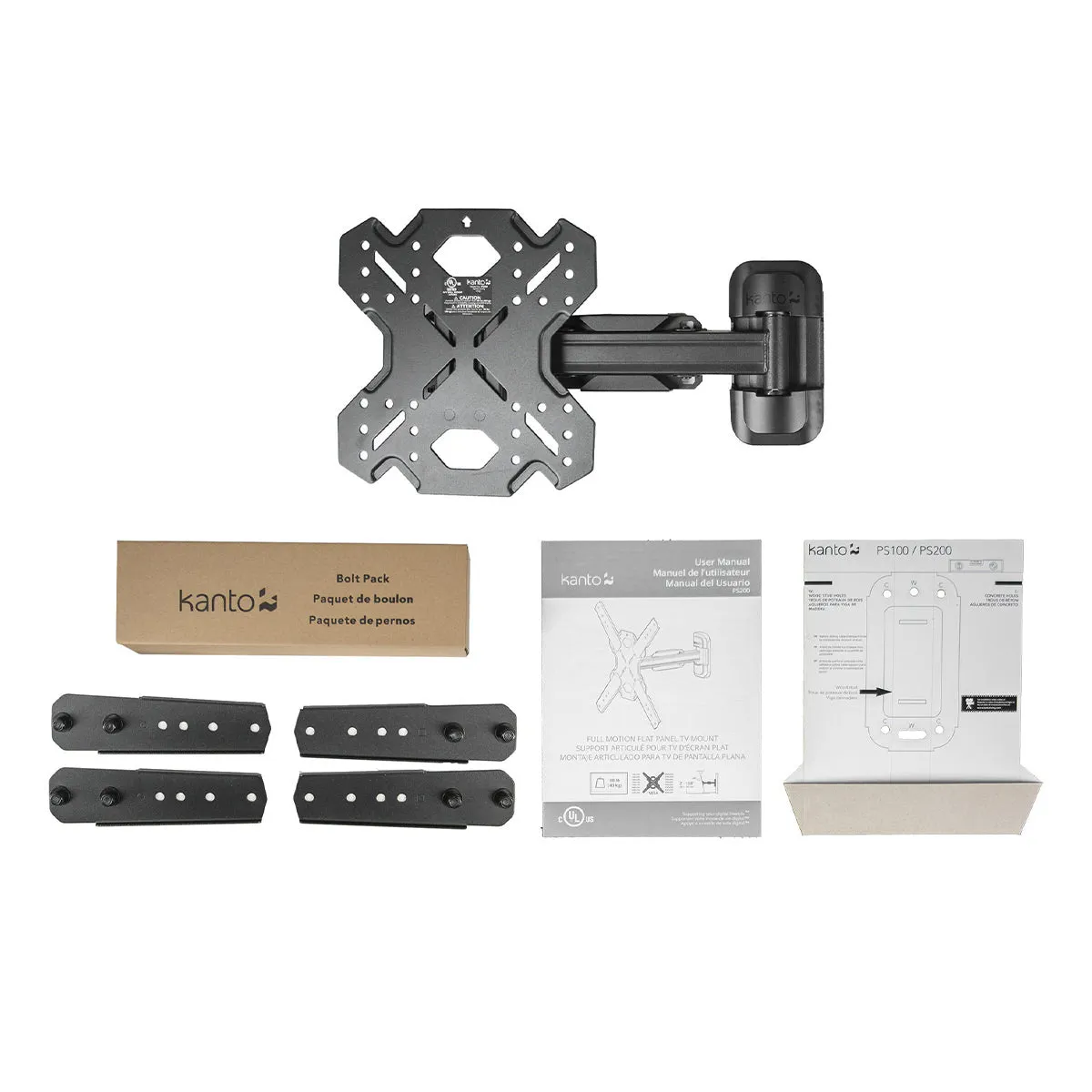 Kanto PS200 Articulating Full Motion TV Mount for 26" - 60" TV