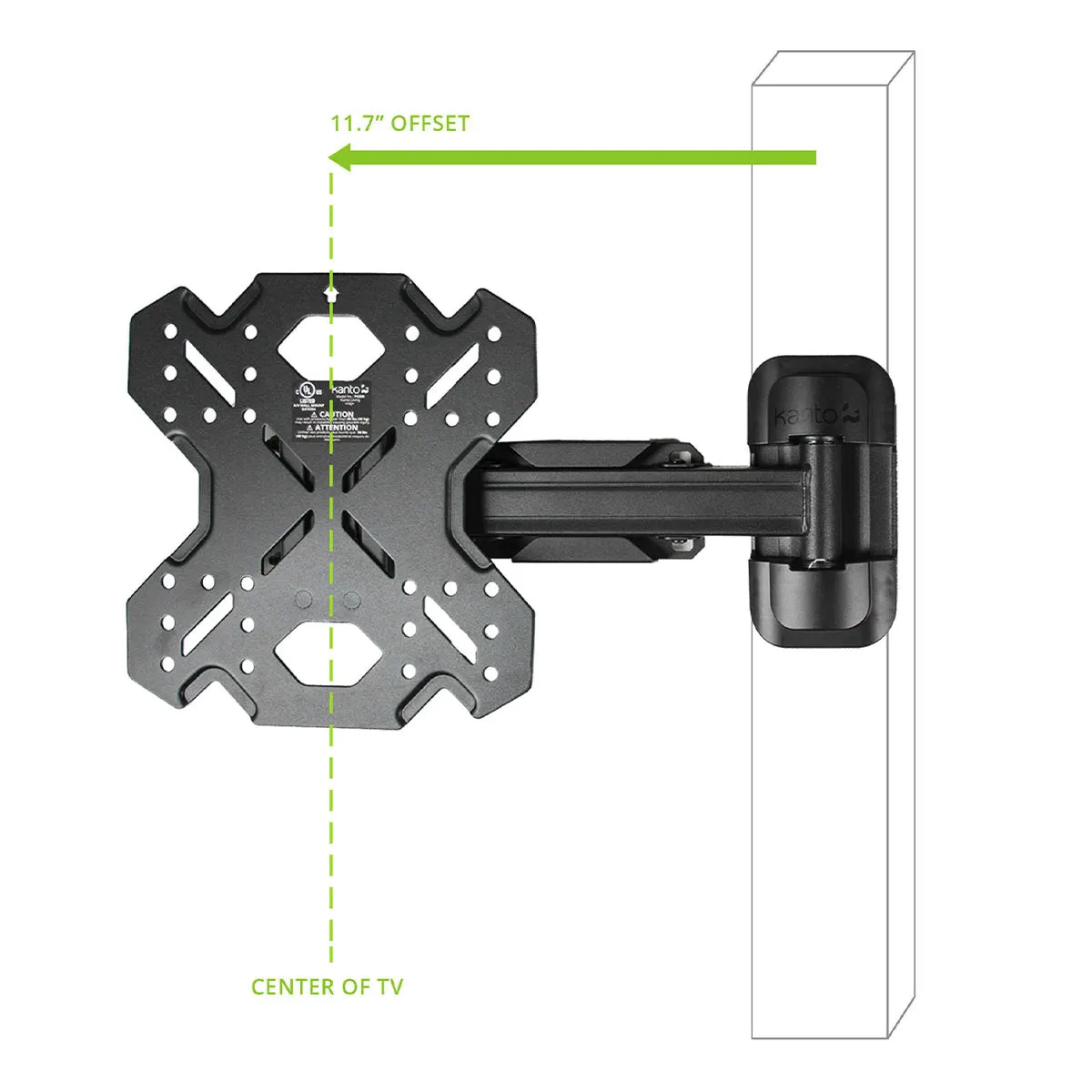 Kanto PS200 Articulating Full Motion TV Mount for 26" - 60" TV