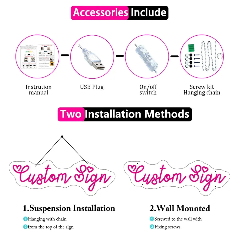 Kawaii Neko Cat LED Sign