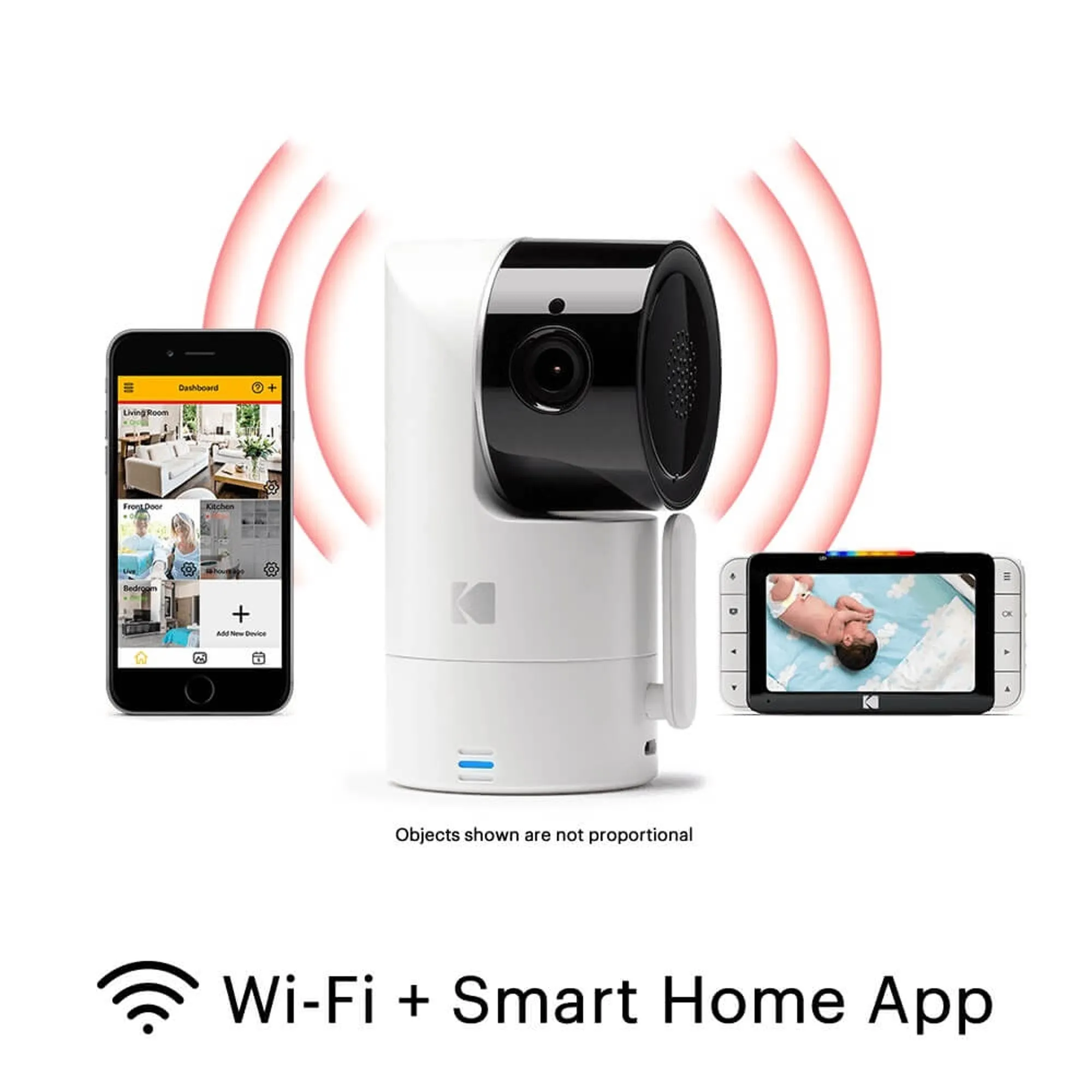 KODAK CHERISH C525P 5" Smart Video Baby Monitor