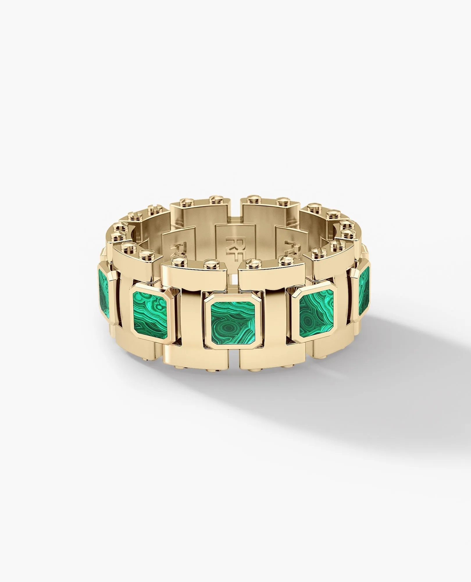 LA PAZ Gold Ring with Malachite