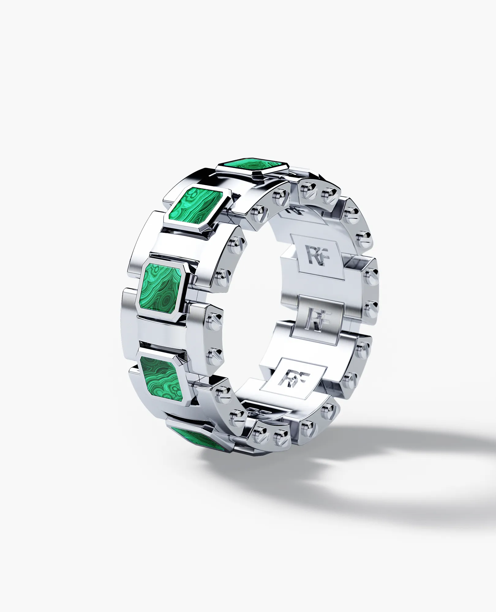 LA PAZ Gold Ring with Malachite