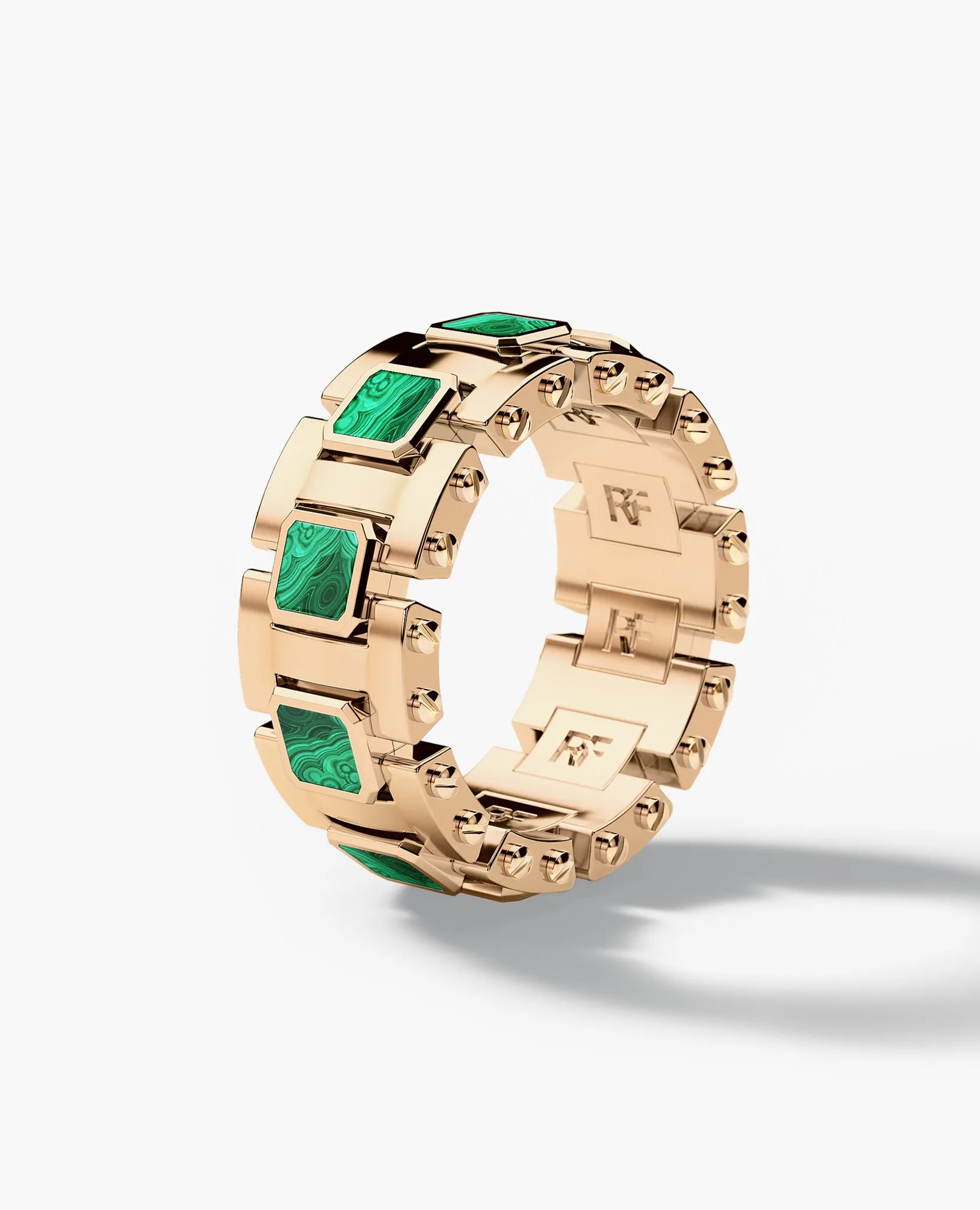 LA PAZ Gold Ring with Malachite