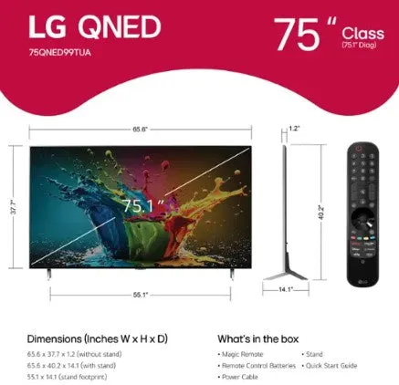 LG 75" Class 99 Series QNED Mini-LED 8K UHD Smart webOS TV
