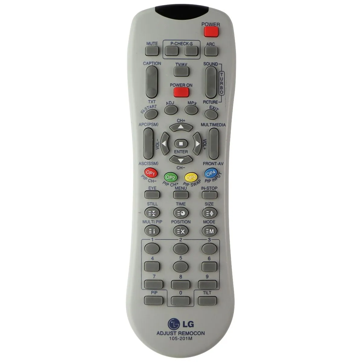 LG Replacement Remote Control (105-201M) for Select LG TVs - Gray