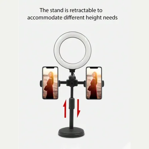 LIVE DESKTOP RING LIGHT PHONE HOLDER L8066