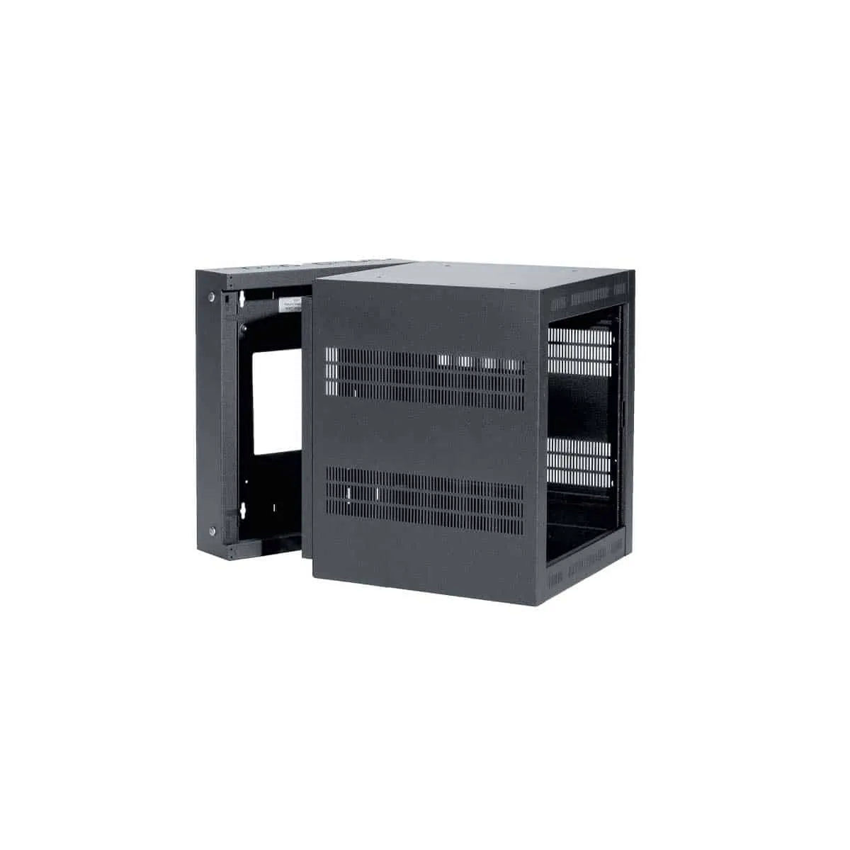 Lowell Mfg Equipment Rack-Sectional Wall Mount-12U, 32in Deep, 1pr Adjustable Rails