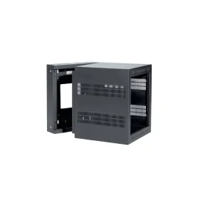 Lowell Mfg Equipment Rack-Sectional Wall Mount-12U, 32in Deep, 1pr Adjustable Rails