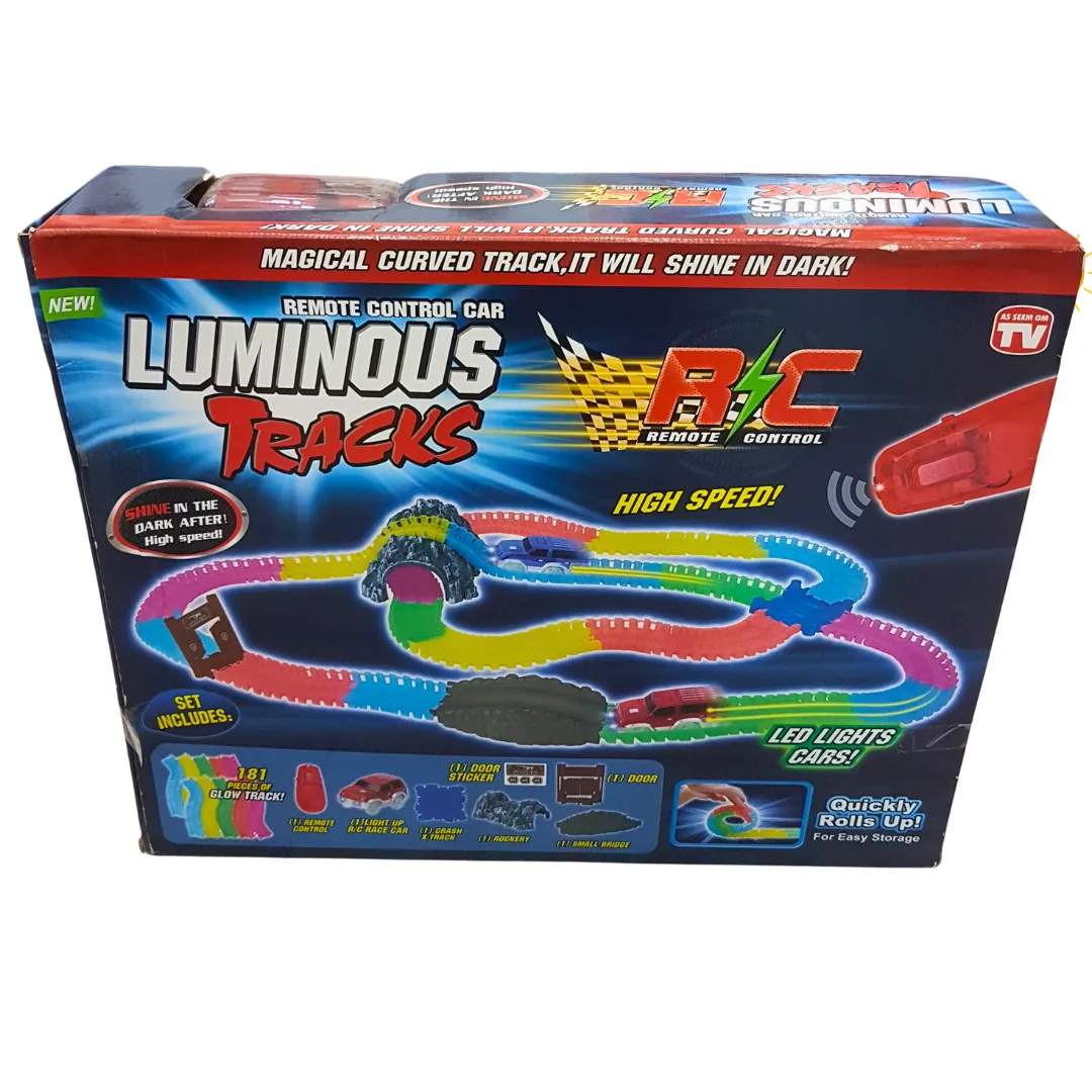 Luminous Tracks RC Racing Set - Glow-in-the-Dark Fun for Kids 3 