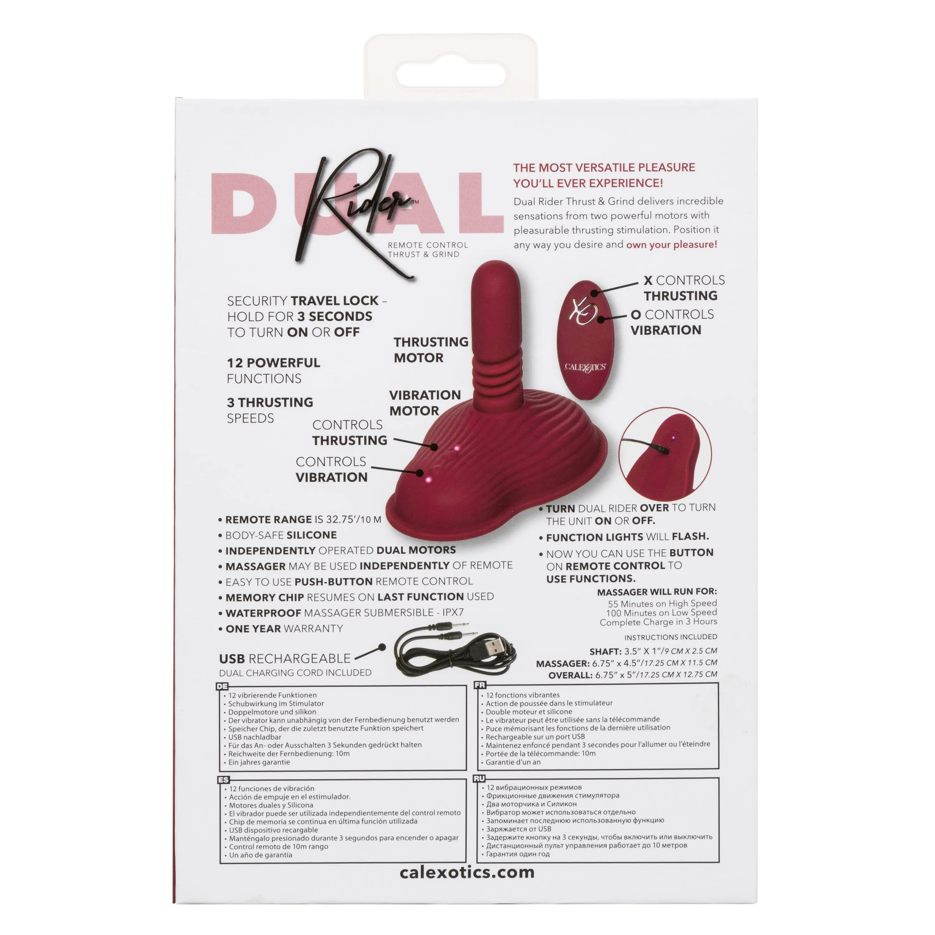 Lust Dual Rider Thrust & Grind - Grinding Vibrator with Thrusting Rod