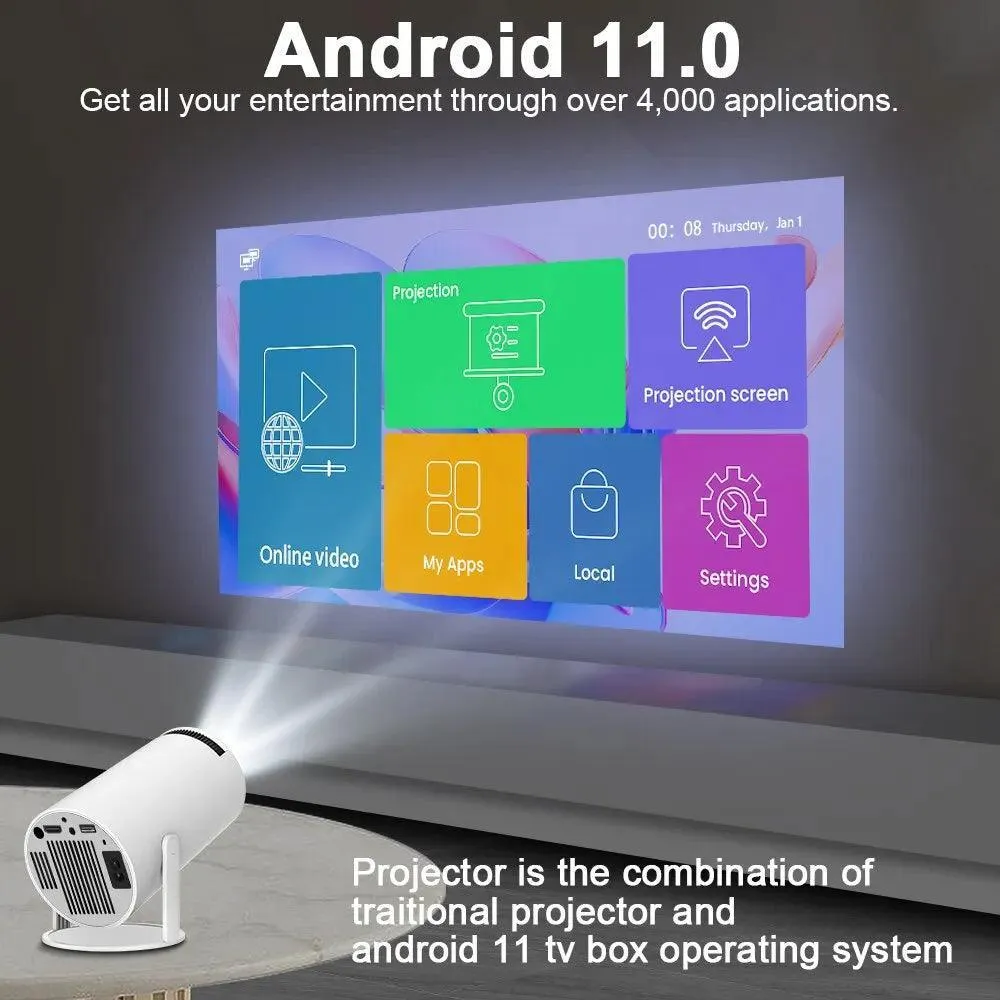 Magcubic Android Cinema Projector: Crystal Clear Entertainment Hub with Dual Wifi6