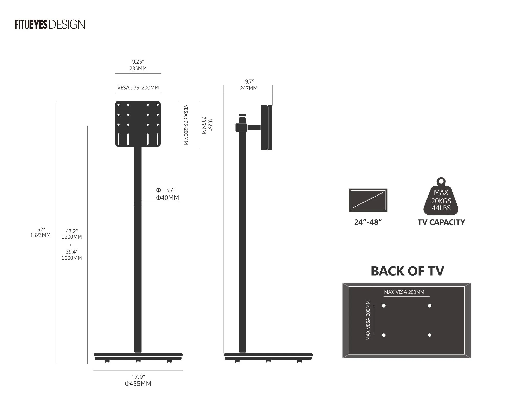 Master V2 PRO FT48 TV Stand