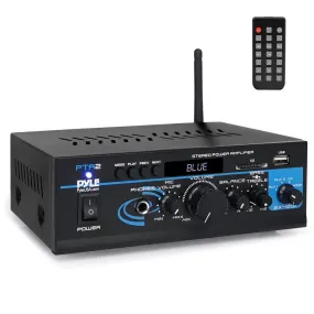 Mini Stereo Power Amplifier W/ Usb/Sd/Fm/Bluetooth - 2 X 40 Watt With Aux, Cd & Mic Inputs