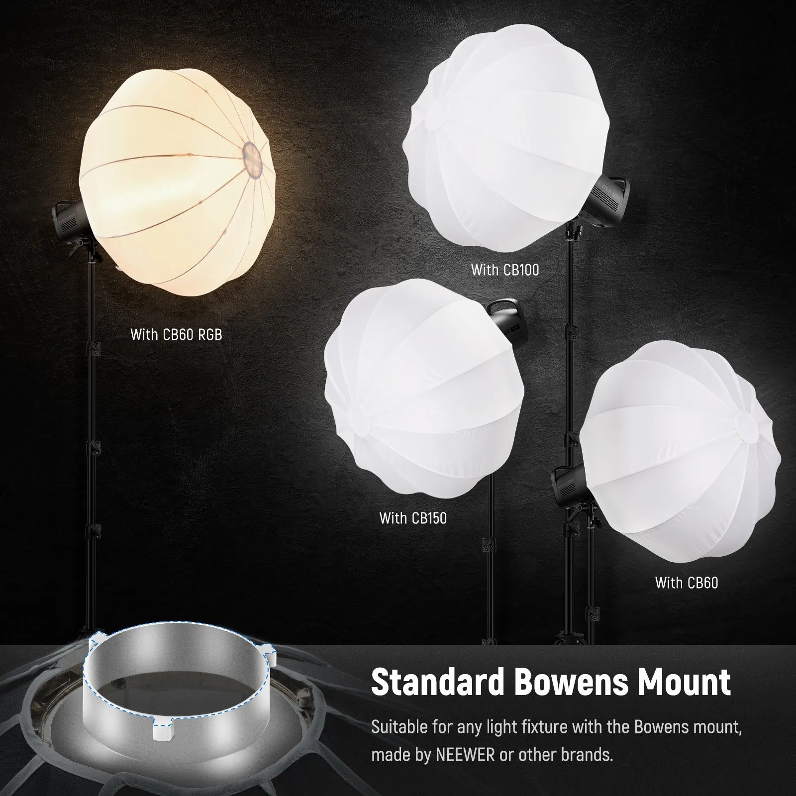 NEEWER NS65L Lantern Softbox One Step Quick Release
