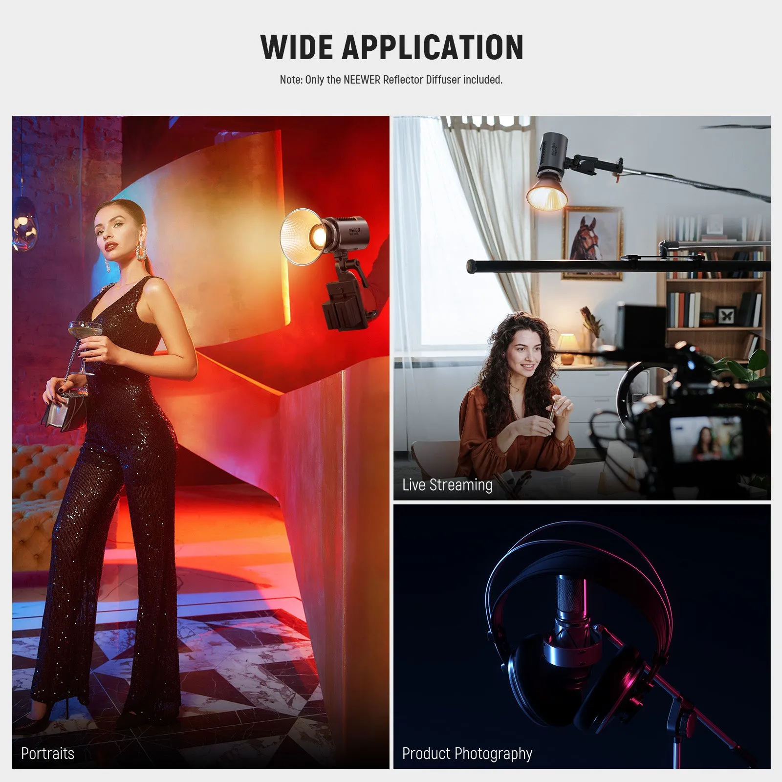 NEEWER RD14Mini Reflector Diffuser for MS Series LED Video Light