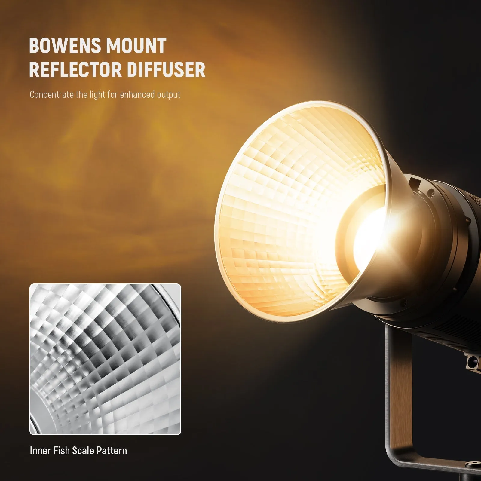 NEEWER RF1/RF2 7''/18cm Fish Scale Pattern Standard Reflector Diffuser