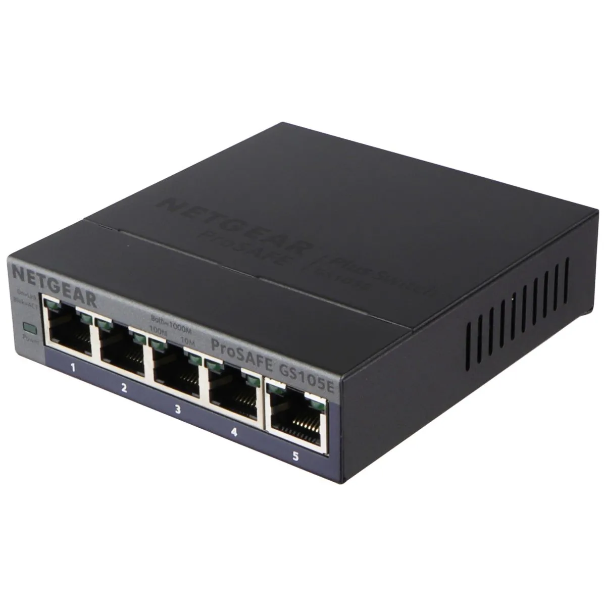 NETGEAR  5-Port Gigabit ProSafe Plus Switch (GS105Ev2) - Silver