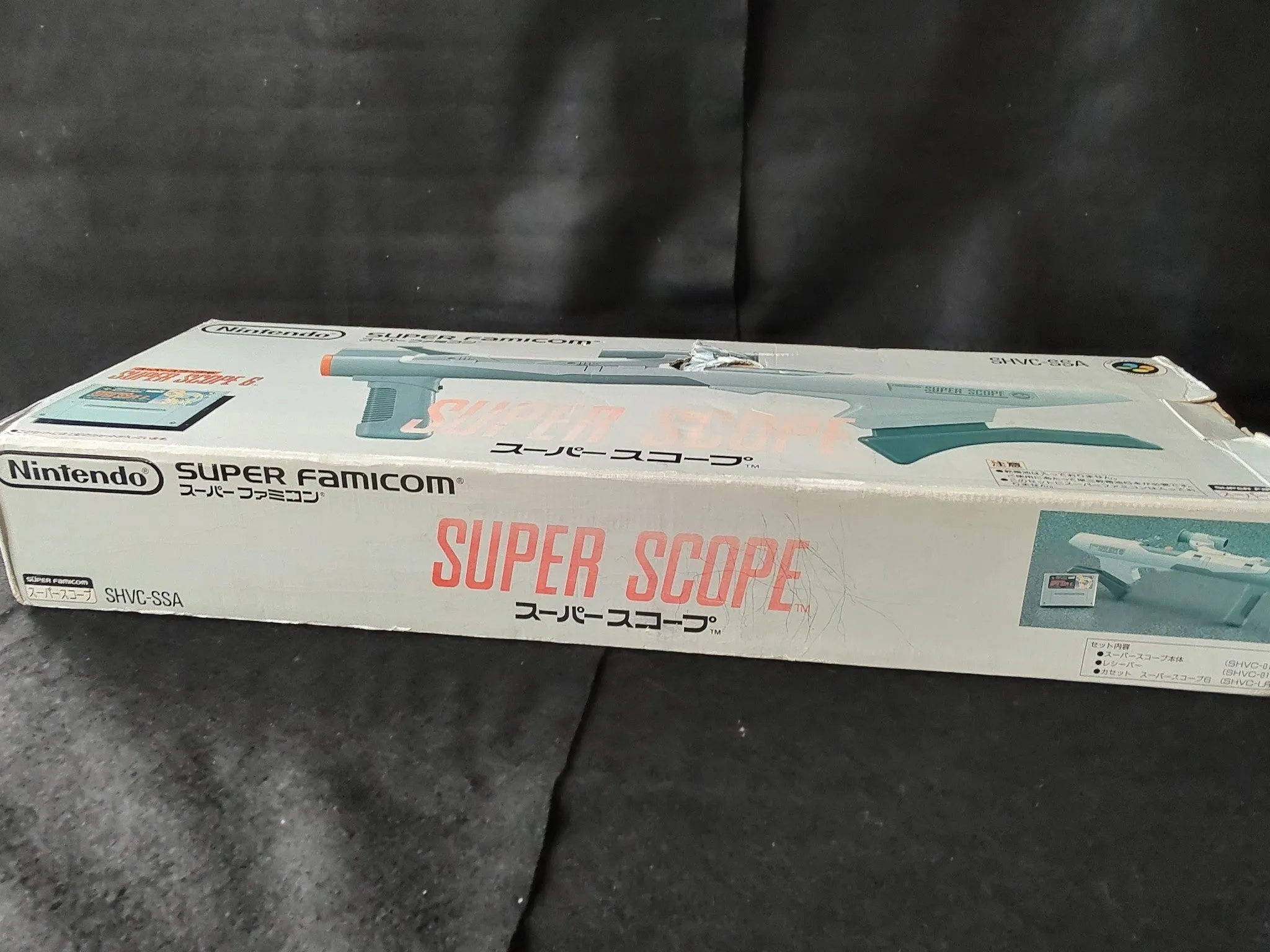 Nintendo Super Scope 6 Super Famicom SFC SNES SHVC-SSA W/Cart, Manual,Box-f0412-