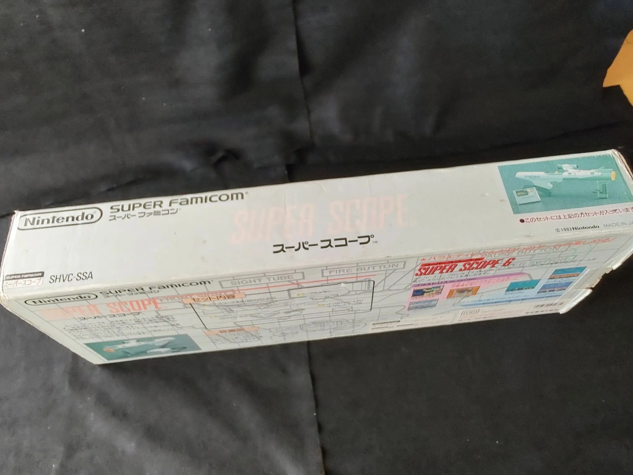 Nintendo Super Scope 6 Super Famicom SFC SNES SHVC-SSA W/Cart, Manual,Box-f0412-