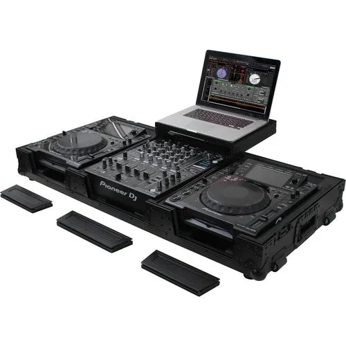 Odyssey FZGSL12CDJWRBL Black Label Universal CD/Digital Media Player DJ Coffin w/Wheels