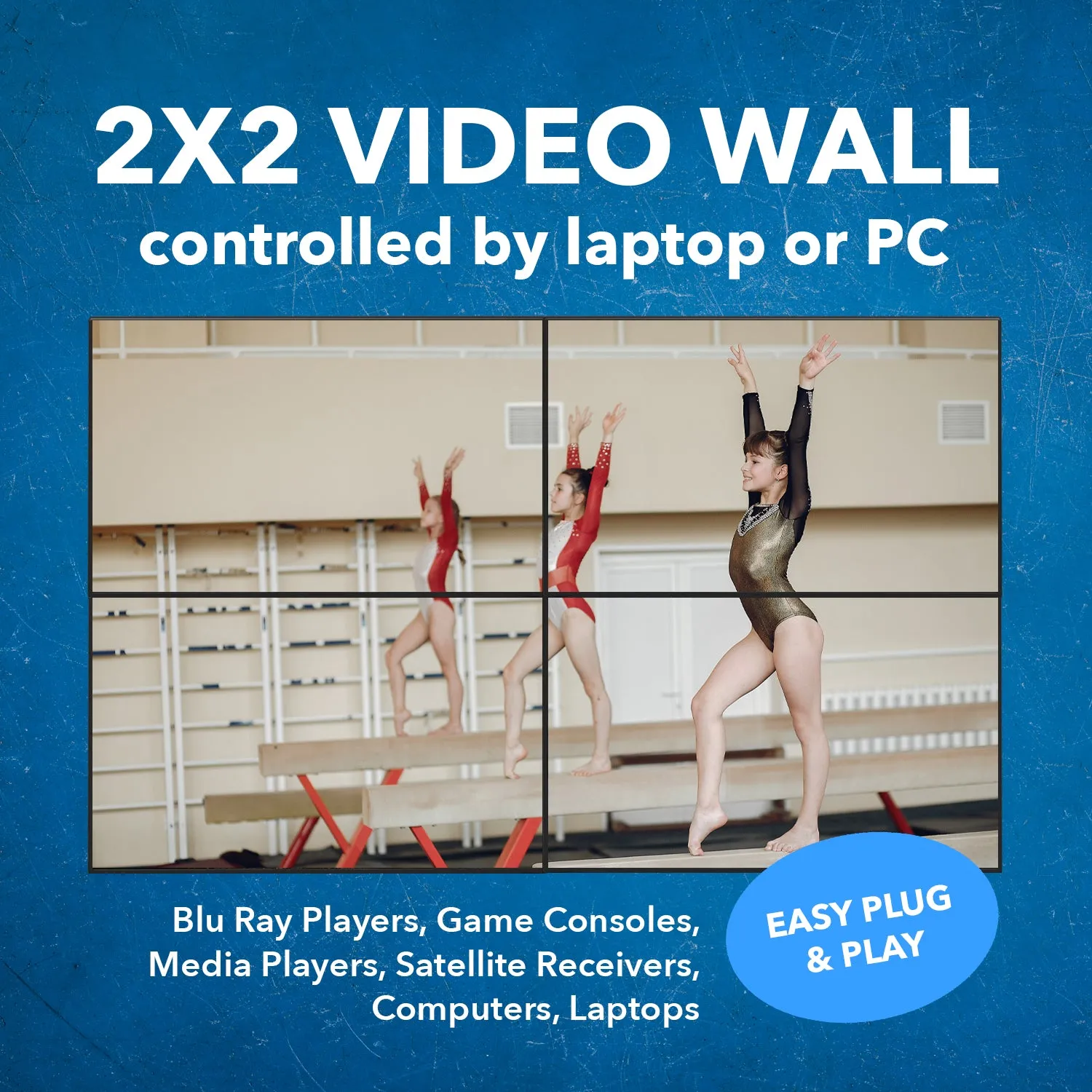 OREI UHD-404VW: 4X4 HDMI Matrix with Video Wall (2x2)
