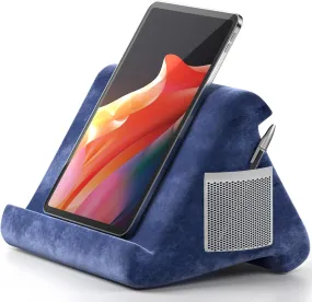 Pad Tablet Pillow, Tablet Pillow Stand for Pad Multi-Angle Portable Lap Pillow for Home, Work & Travel（Black）