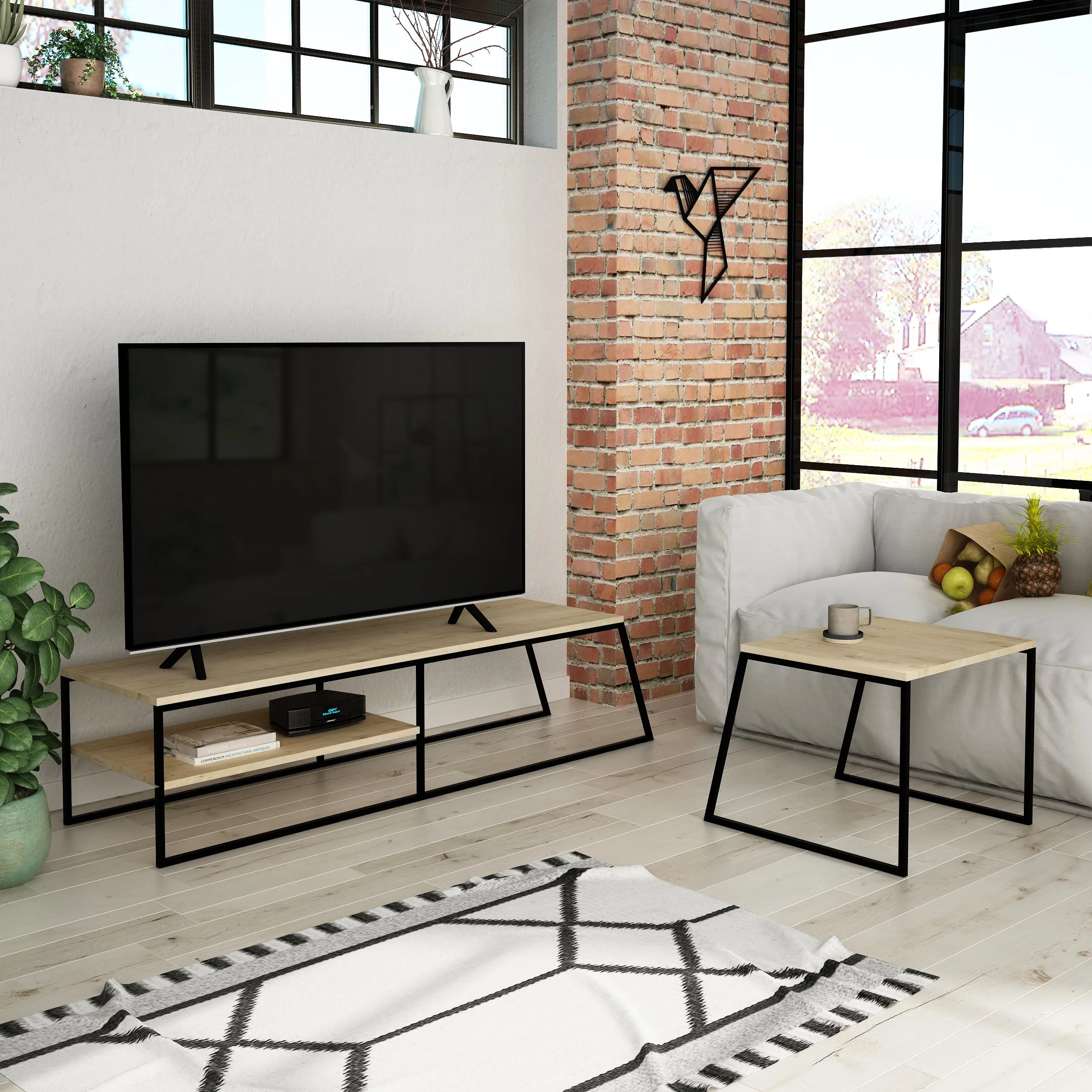 Pal Modern TV Stand Multimedia Centre With Storage Cabinet 163cm